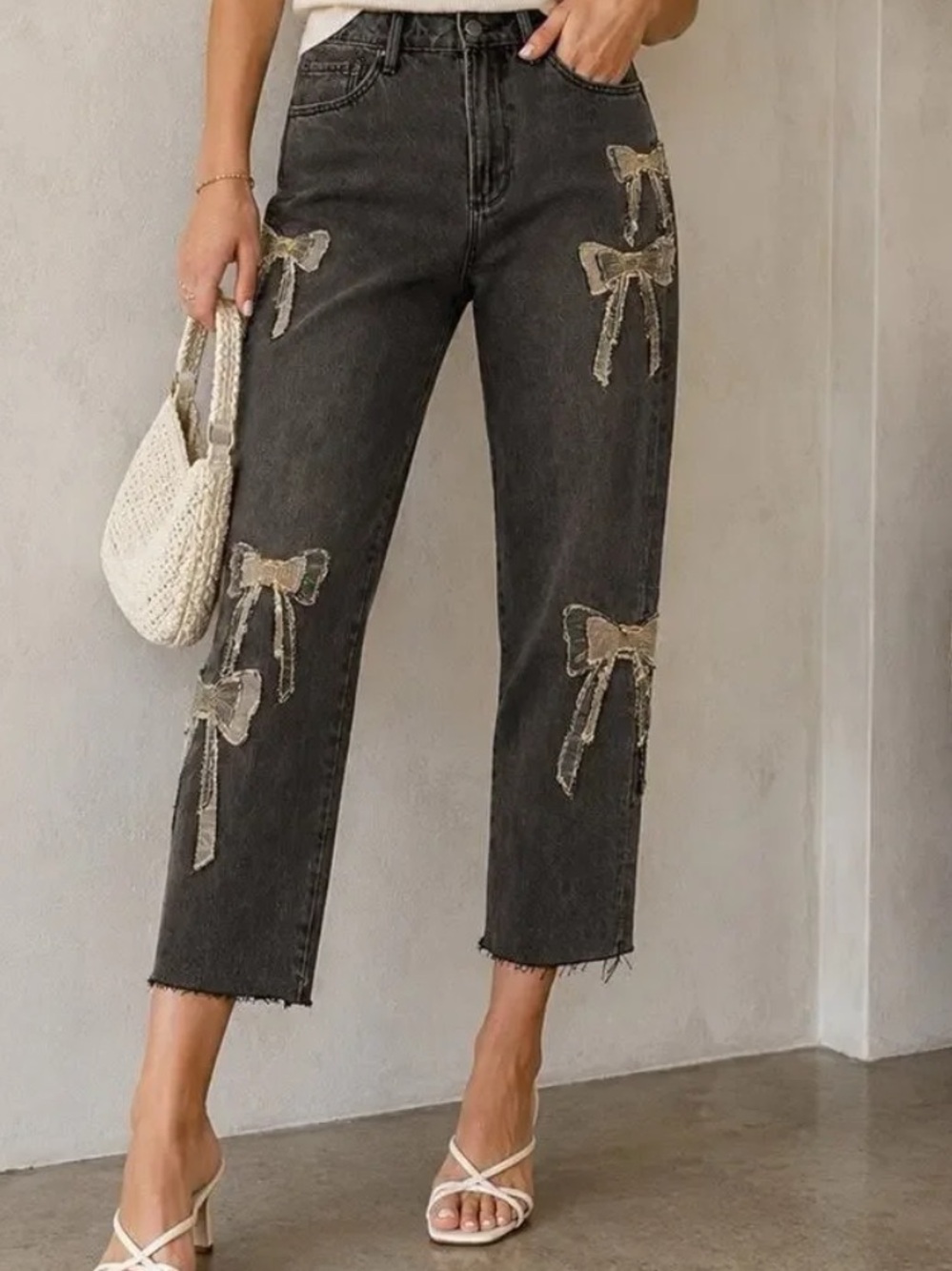 Driftwood Royce  x Bow What Fun High Rise  Jeans in grey wash